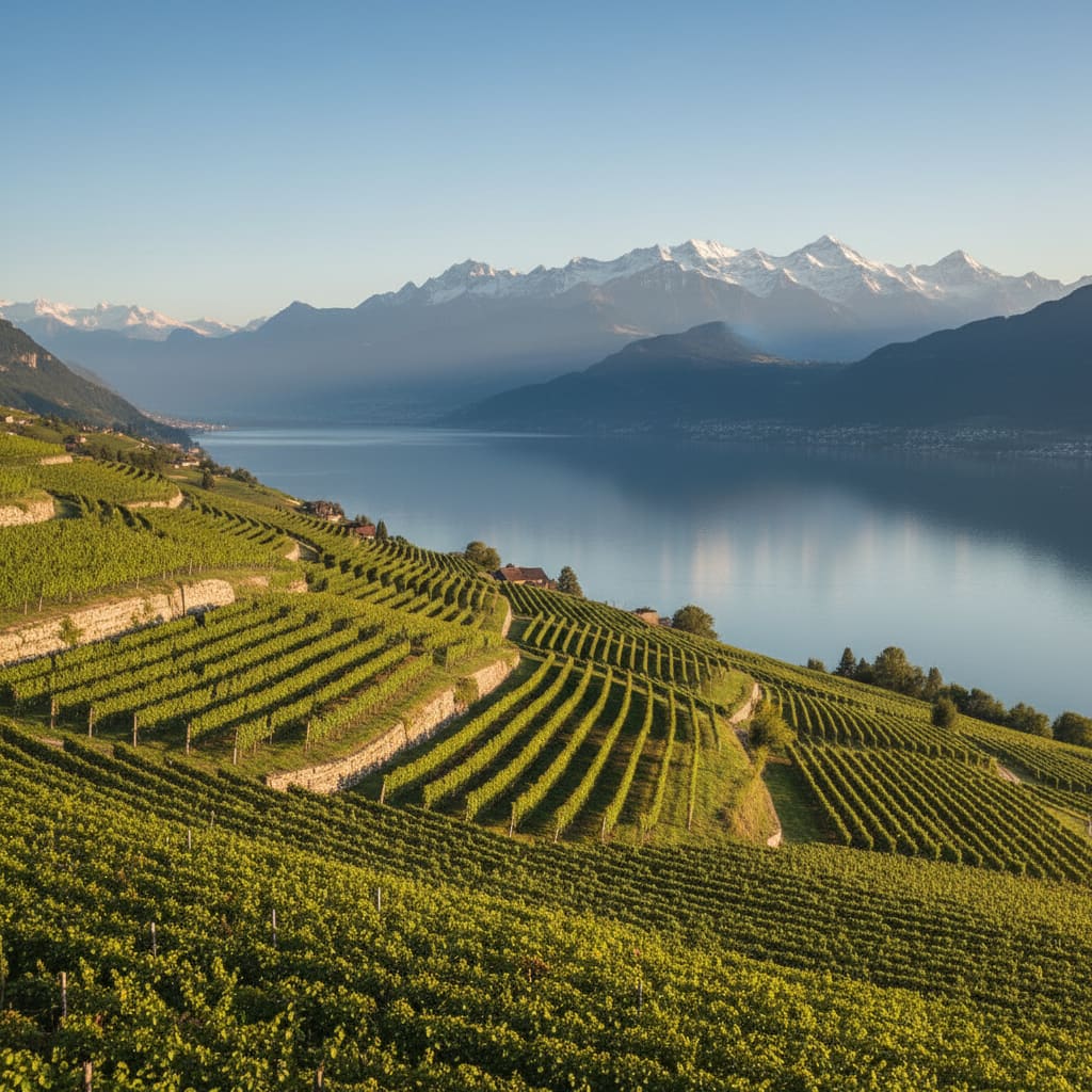 Schweizer Weinberglandschaft nahe des Zürichsees